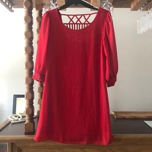 Red shift dress